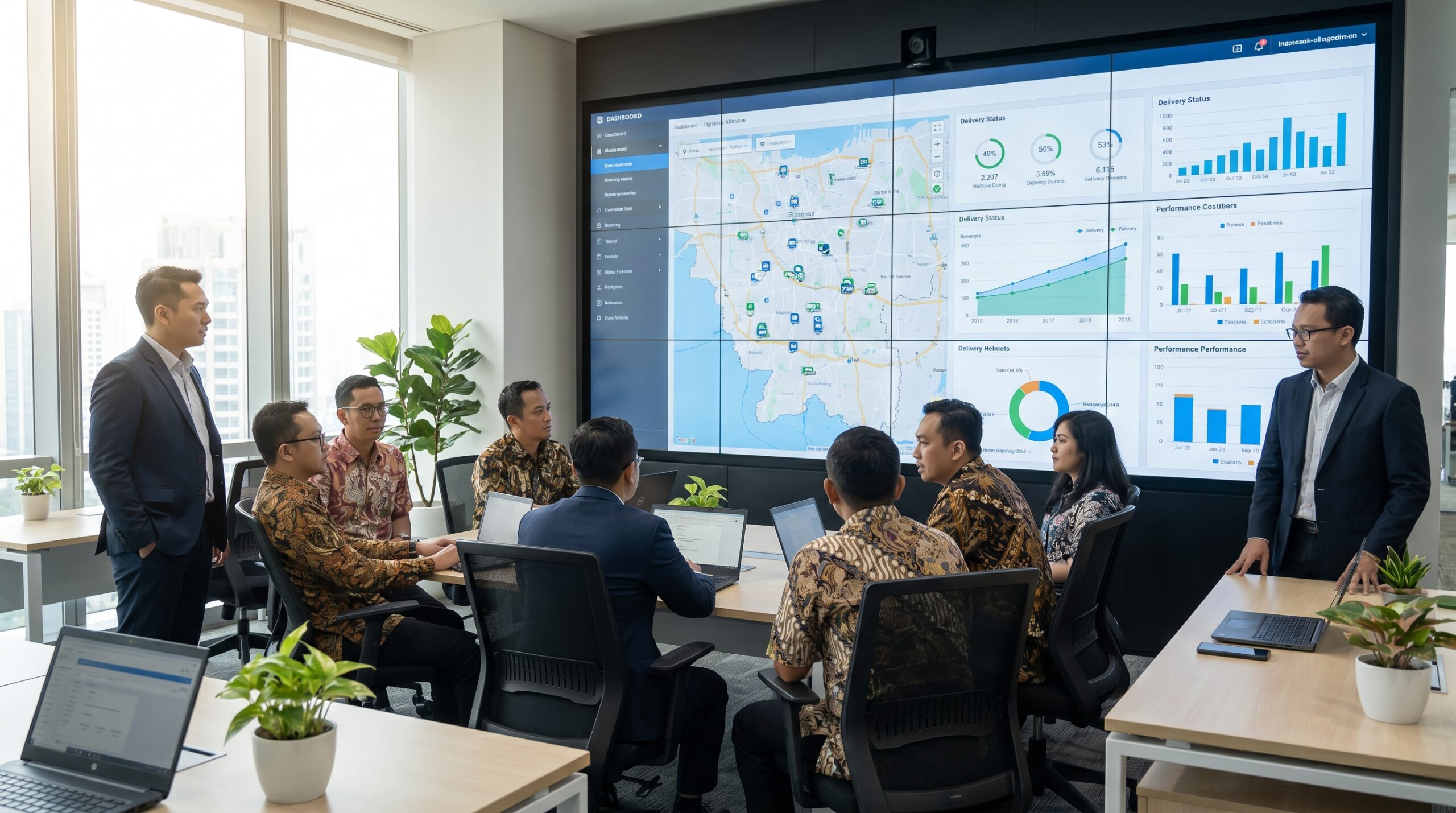Dashboard logistik untuk monitoring pengiriman dalam satu sistem