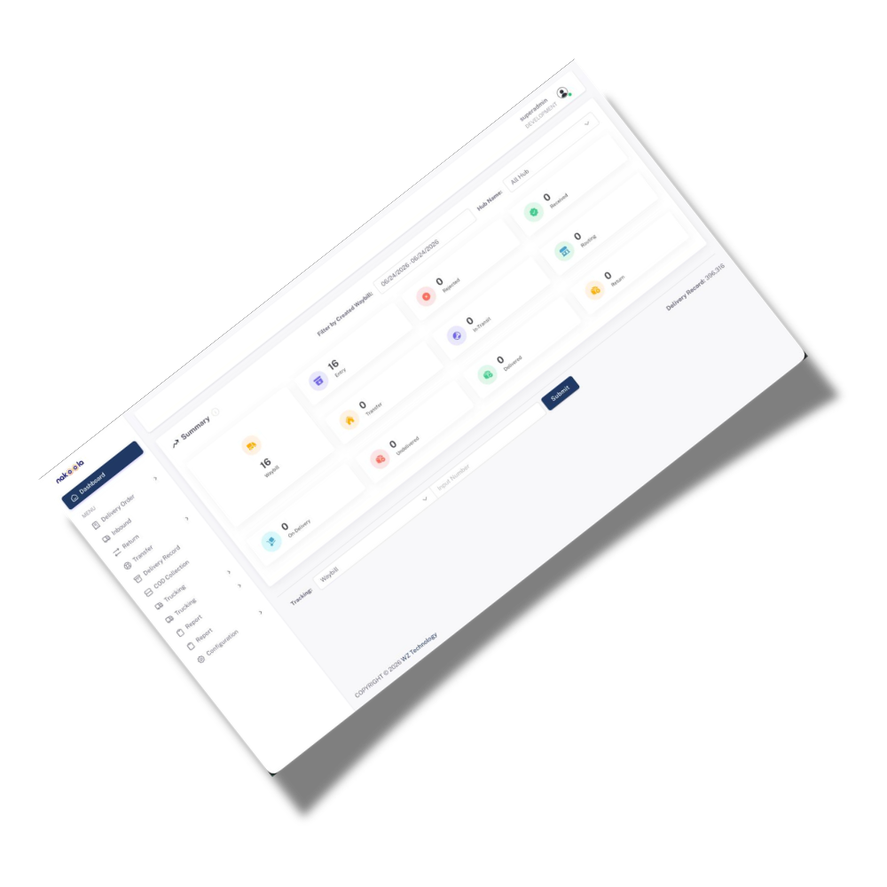 Dashboard Nakoola TMS — monitoring Delivery Order